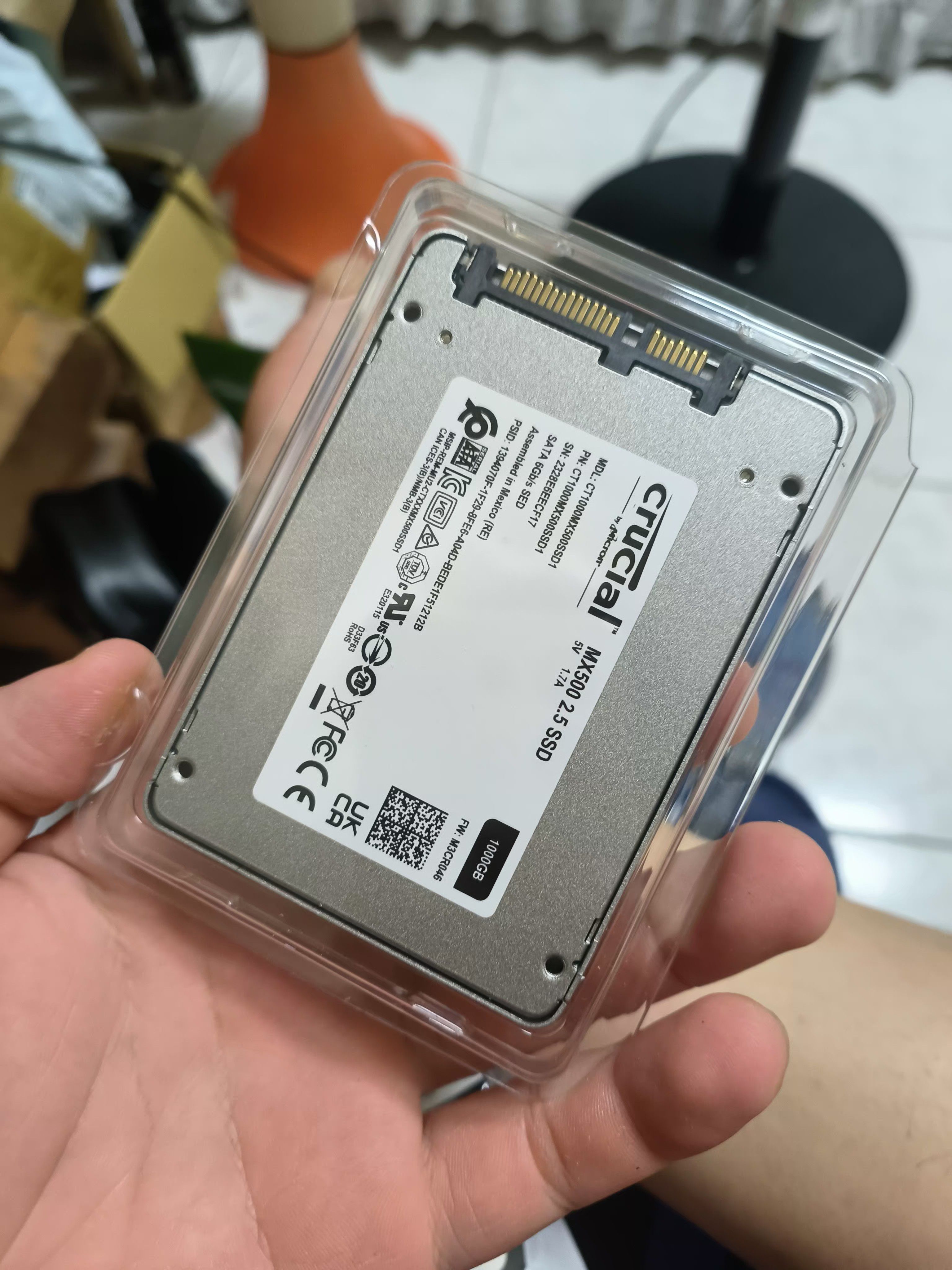 Crucial 美光】MX500_1TB SATA TLC 2.5吋固態硬碟(讀：560M/寫：510M