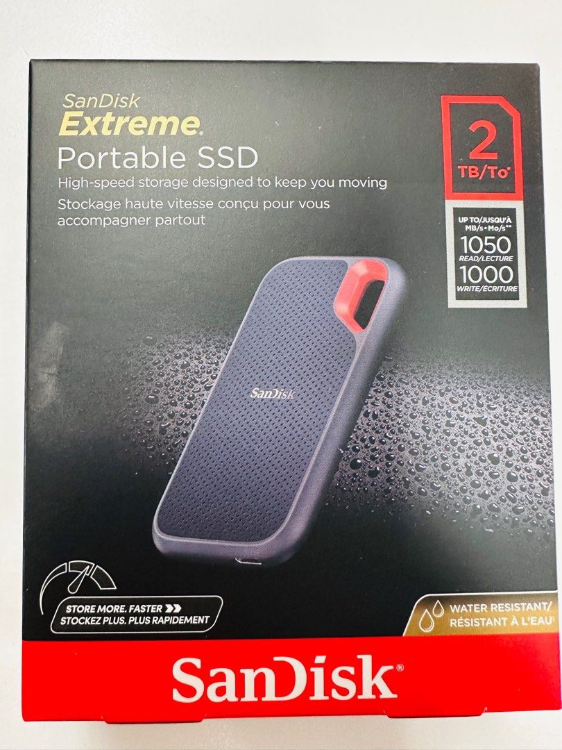 SanDisk】E61 Extreme Portable SSD 2TB 行動固態硬碟(讀取1050MB/s