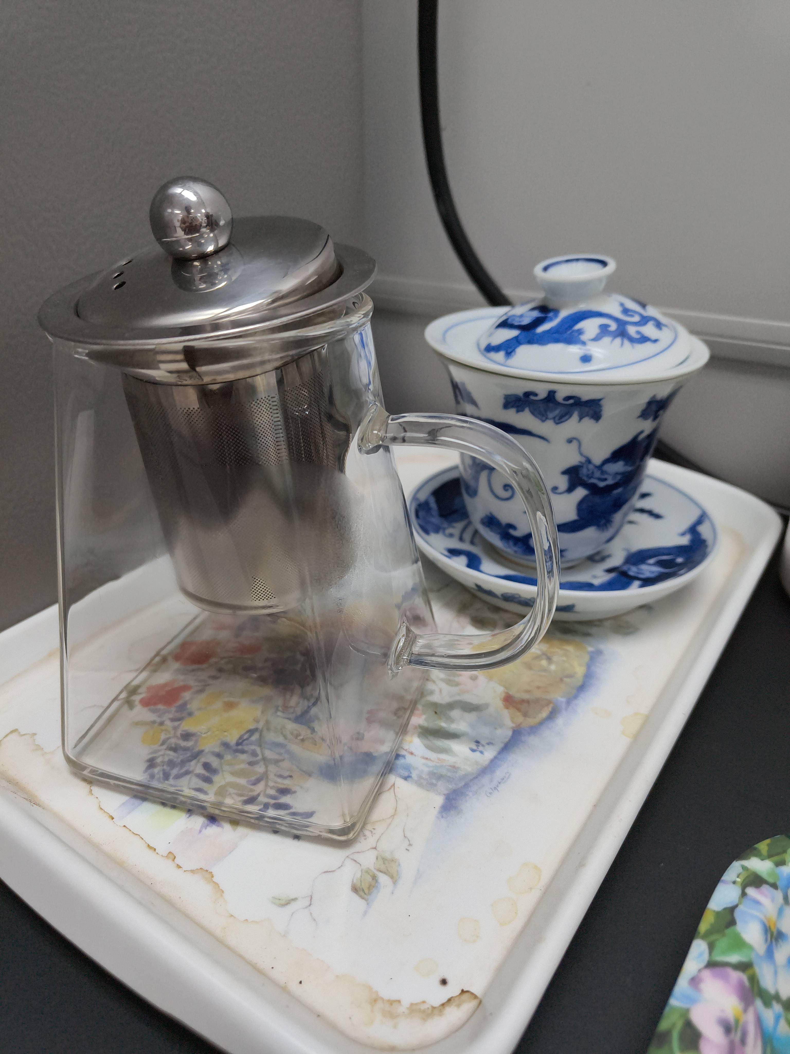 EDISH】304加厚玻璃四方鷹嘴泡茶壺550ml 含不鏽鋼濾網耐熱可直火